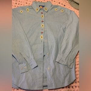 Embroidered Button-Up Shirt